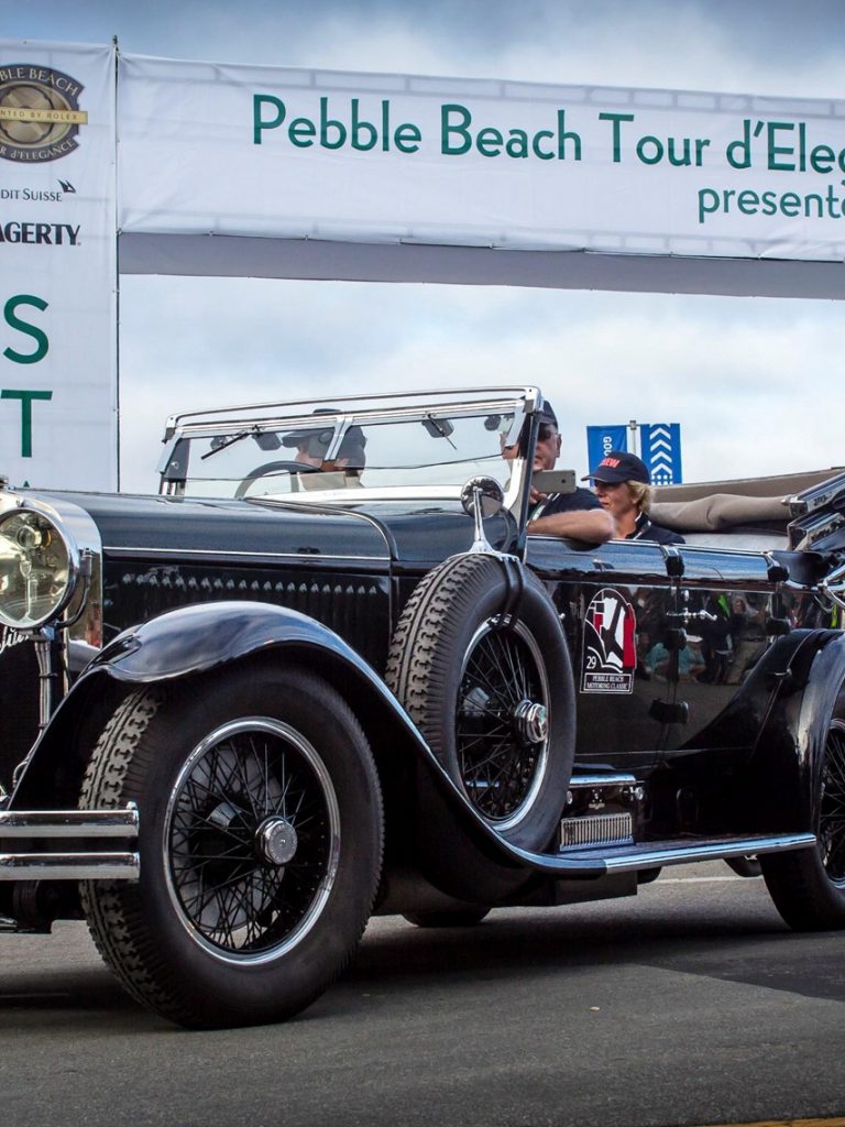1929 Hispano-Suiza H6B Hibbard & Darrin Cabriolet de Ville at the start of the Pebble Beach Tour D'elegance presented by Rolex