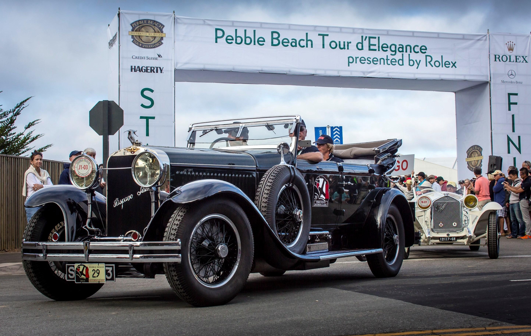 1929 Hispano-Suiza H6B Hibbard & Darrin Cabriolet de Ville at the start of the Pebble Beach Tour D'elegance presented by Rolex