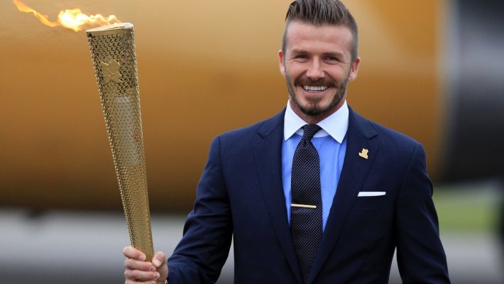 David-Beckham-Brings-Olympic-Flame-From-Athens-Greece-England