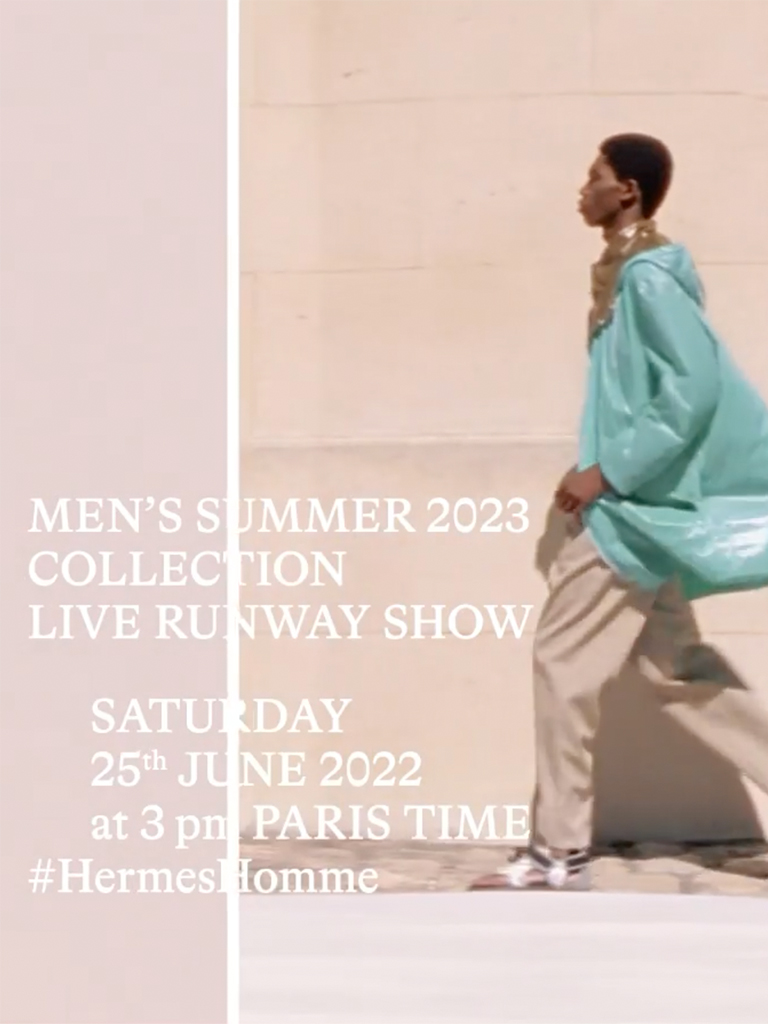 時裝騷線上直播丨Hermès 2023春夏男裝騷即將於巴黎發佈