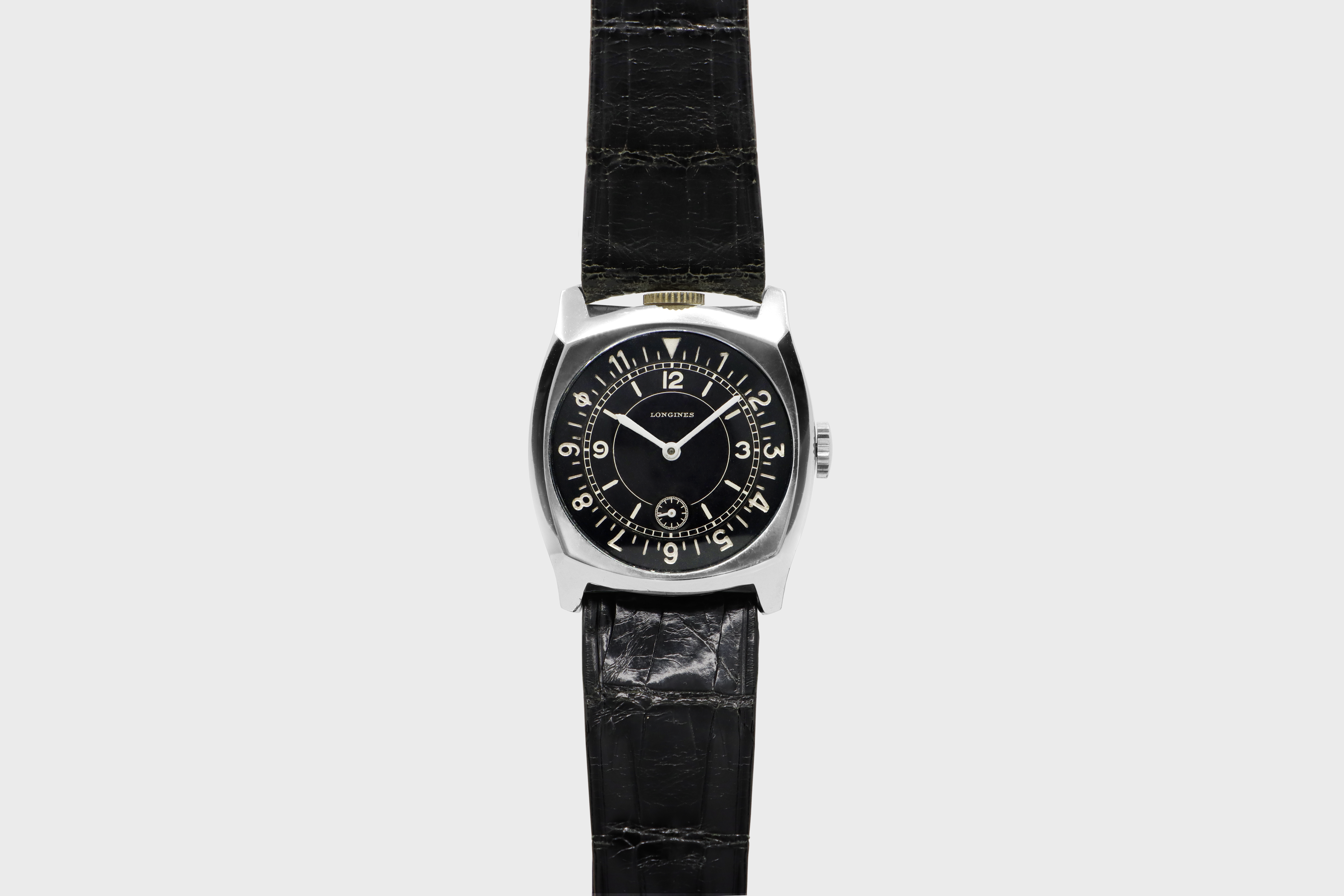 Longines浪琴先行者系列Spirit Zulu Time 1925腕錶由來與演變;1935年:Longines內旋錶圈飛行員腕錶(編號3775)。PHOTO/ LONGINES