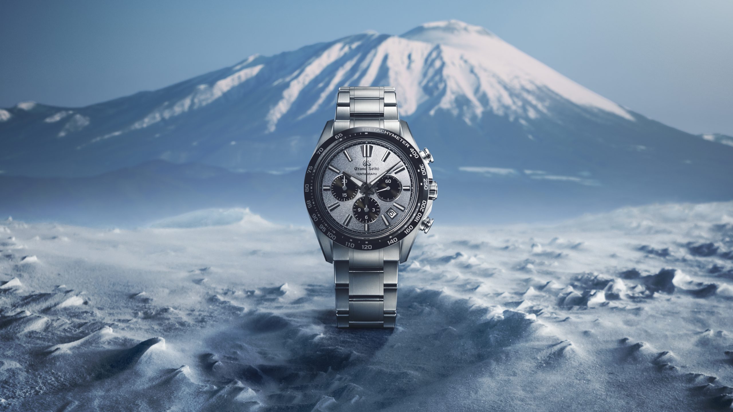 Grand Seiko以日本岩手縣雪山為靈感,以優雅銀色紋理代表岩手縣雪山的迷人景緻。PHOTO/ GRAND SEIKO