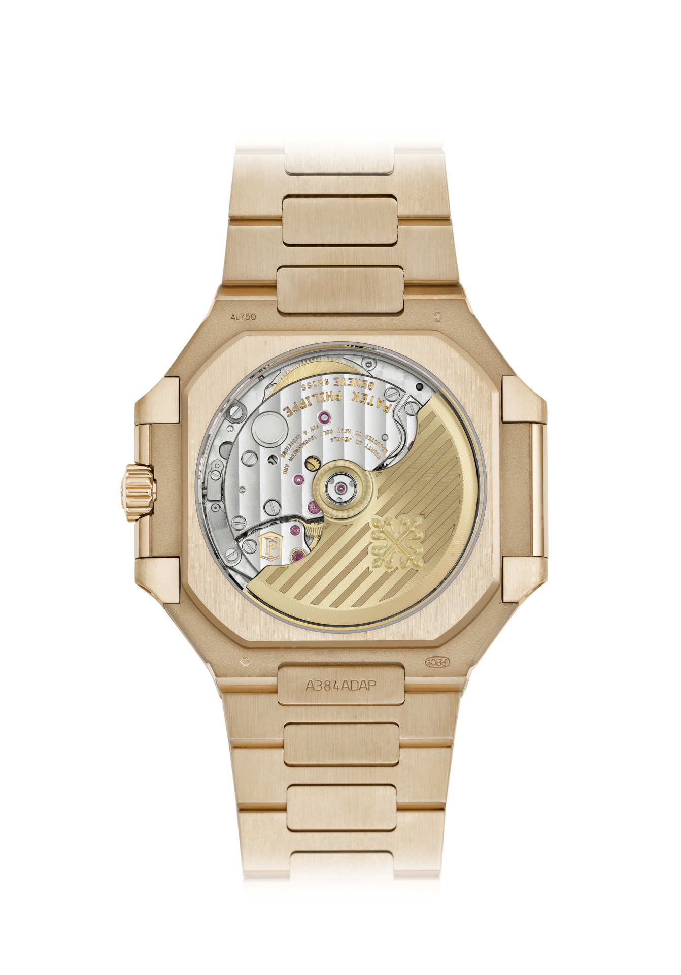 2025全新玫瑰金腕錶：Patek Philippe Cubitus 7128/1r-001腕錶比首批大三針日曆款式更小巧，錶殼直徑由大裝錶款的45毫米縮減至40毫米，搭載自家26-330 S C / 434自動機芯，動力儲備35小時，兼備停秒功能，佩戴者能精準校正時間。 PHOTO/ PATEK PHILIPPE