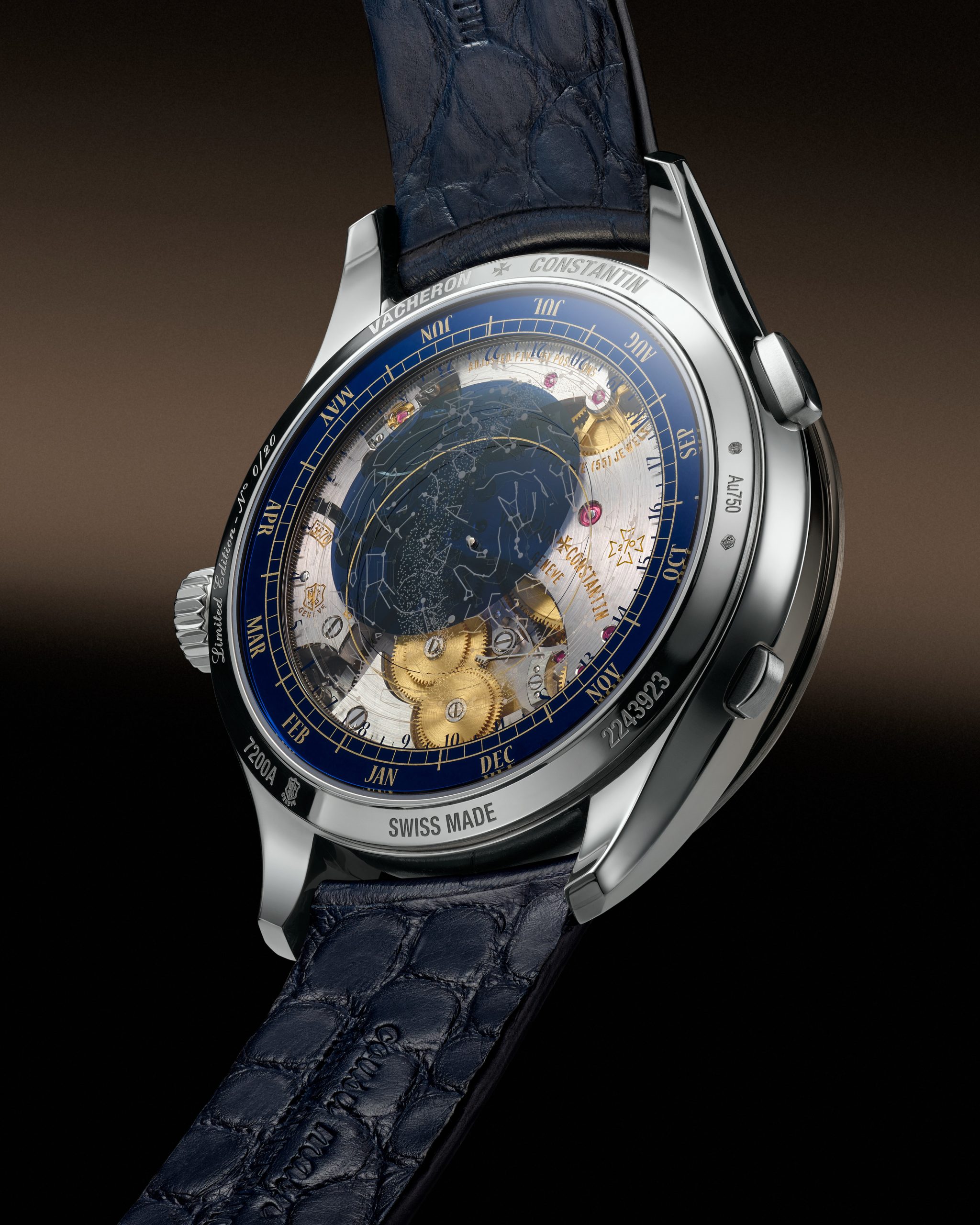 錶背精準顯示恆星時，實時呈現各星座的運行軌跡。PHOTO/ VACHERON CONSTANTIN