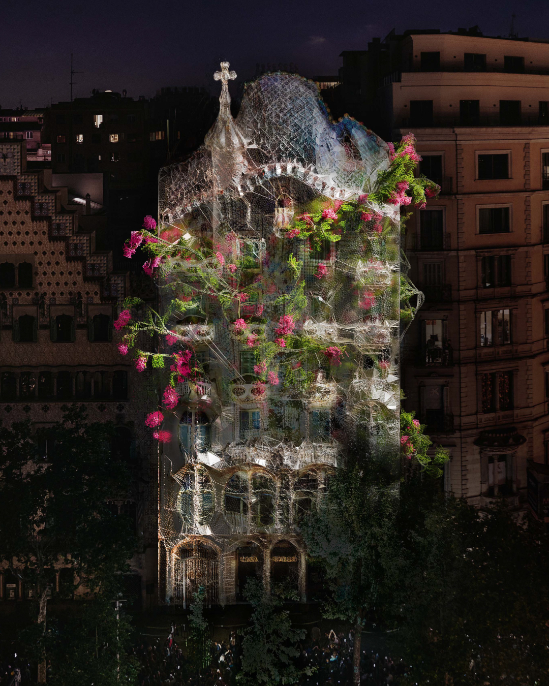 每年二月首個週末舉行的Casa Batlló Mapping節目，建築變成化為大型光影藝術品。PHOTO / Casa Batlló