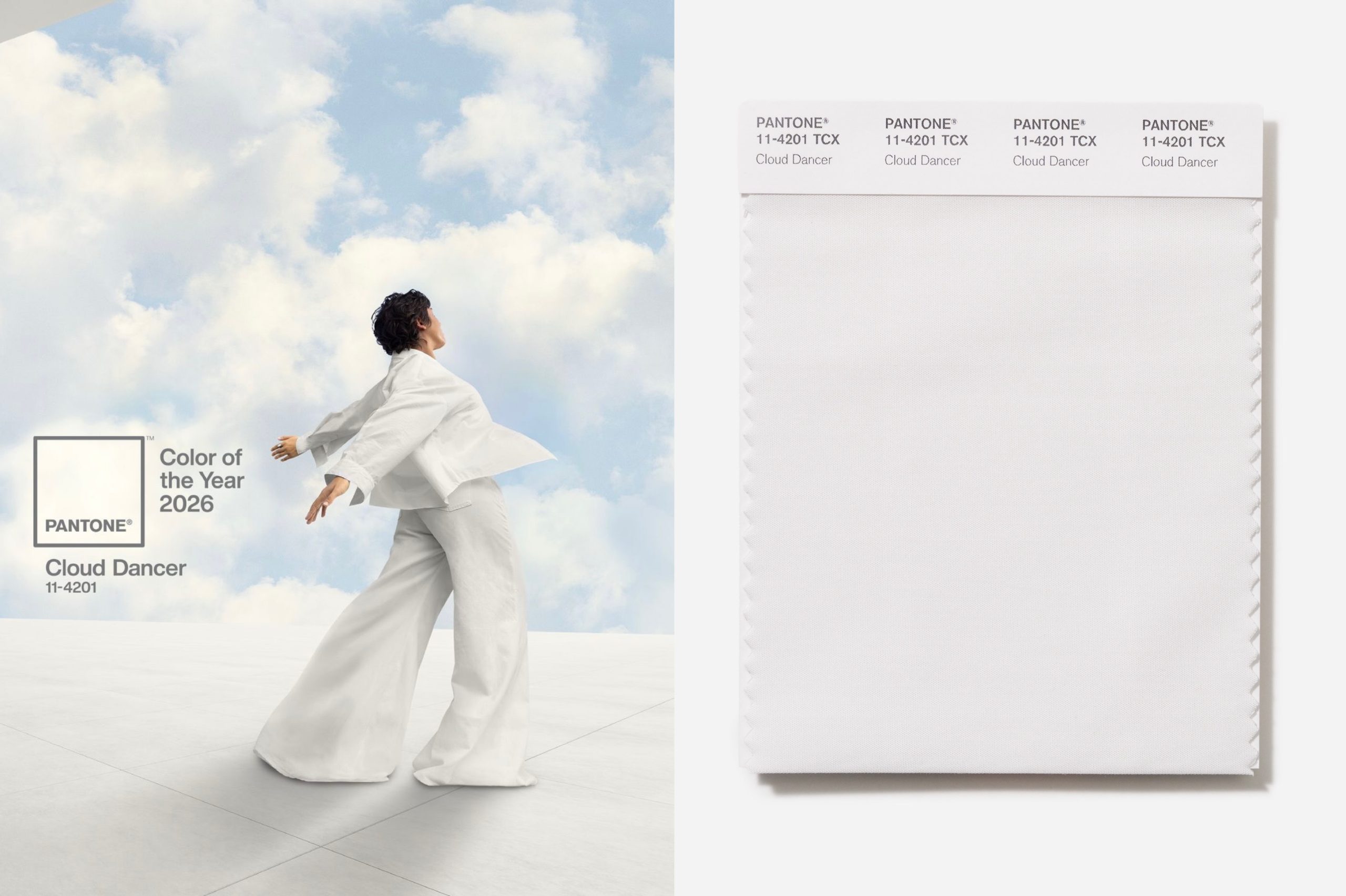 細看能發現Cloud Dancer並非純粹白色，卻帶點猶如晨曦的暖和色調。PHOTO / Pantone