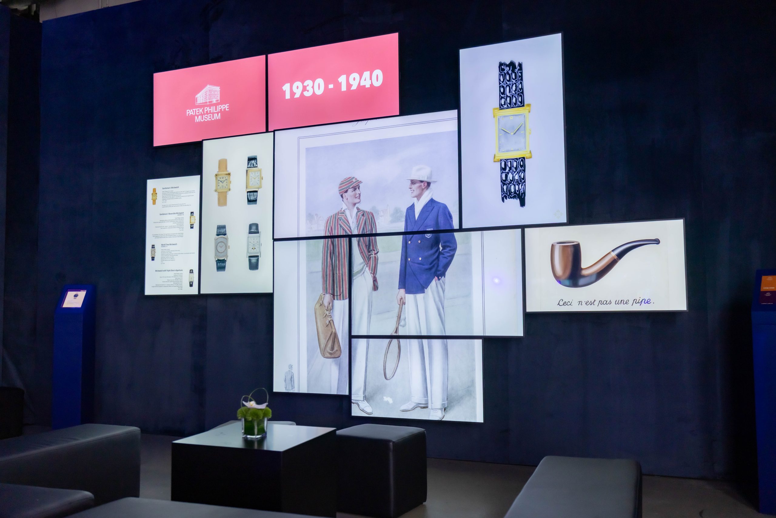 「圖形鐘錶」數碼互動專區生動展示由1910年代至1980年代期間出產的非圓形時計。PHOTO/ PATEK PHILIPPE