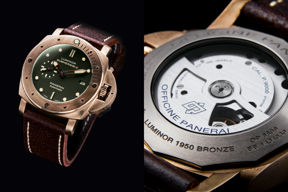 2011年，Panerai在當年「日內瓦鐘錶與奇蹟展」推出首款青銅腕錶Luminor Submersible 1950 3 Days Automatic Bronzo PAM00382。PHOTO/ PANERAI