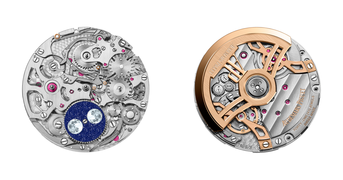 7136自動機芯在單層整合所有萬年曆功能,並將月末凸輪與日期輪整合在一起,而月份凸輪則與月份輪結合;錶冠校正系統則設於第二層,結構有助保持機芯纖薄。PHOTO/ AUDEMARS PIGUET