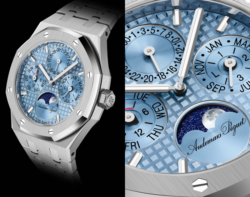 2025年,Audemars Piguet先後推出兩款萬年曆顯示功能7136機芯和7138機芯,革新萬年曆機械腕錶操作方式:通過一體化錶冠完成所有校正工作,過程無需使用任何工具。PHOTO/ AUDEMARS PIGUET