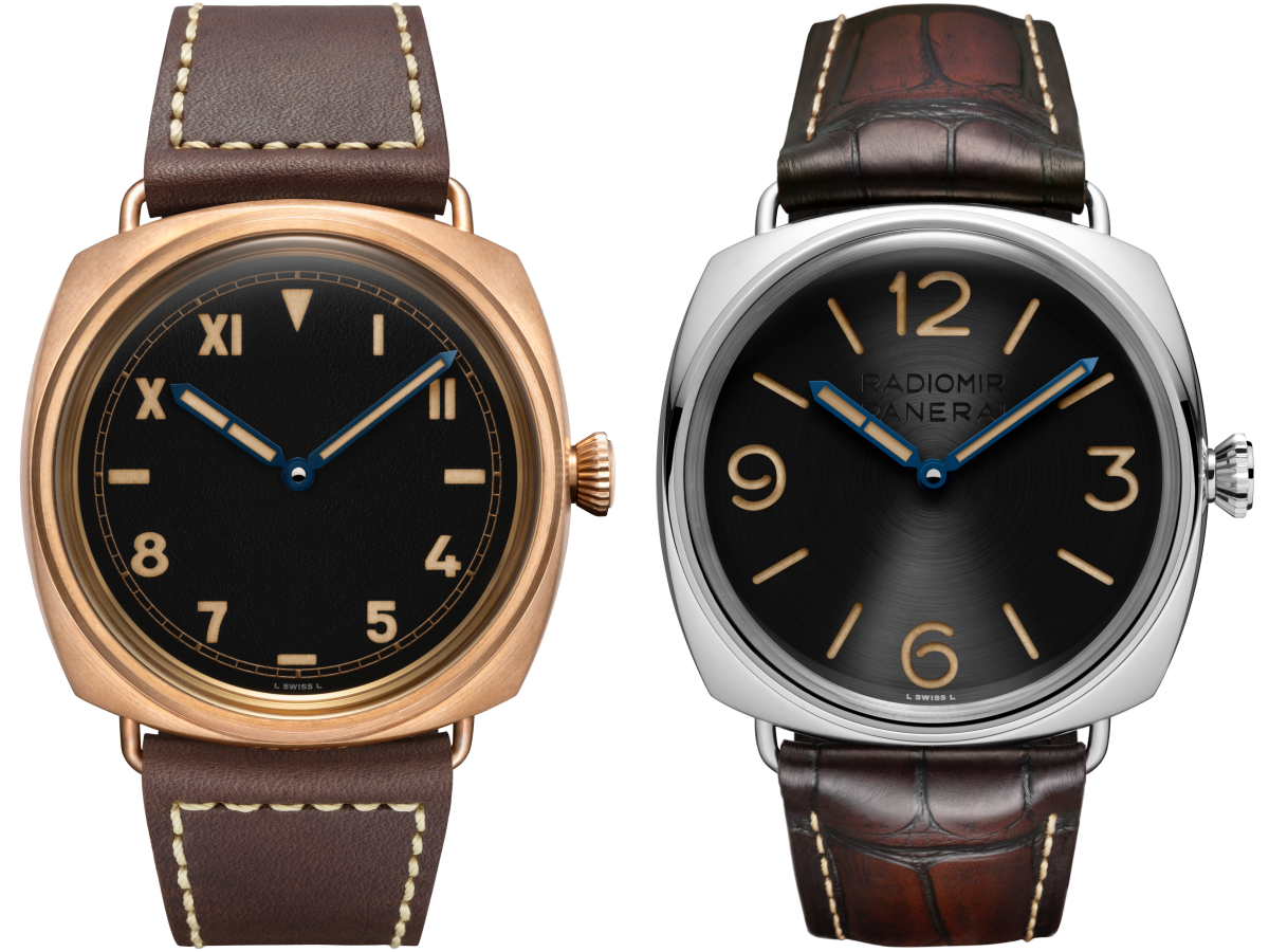 Radiomir Viaggio nel Tempo體驗版腕錶套裝PAM01729及PAM01730腕錶。PHOTO/ PANERAI