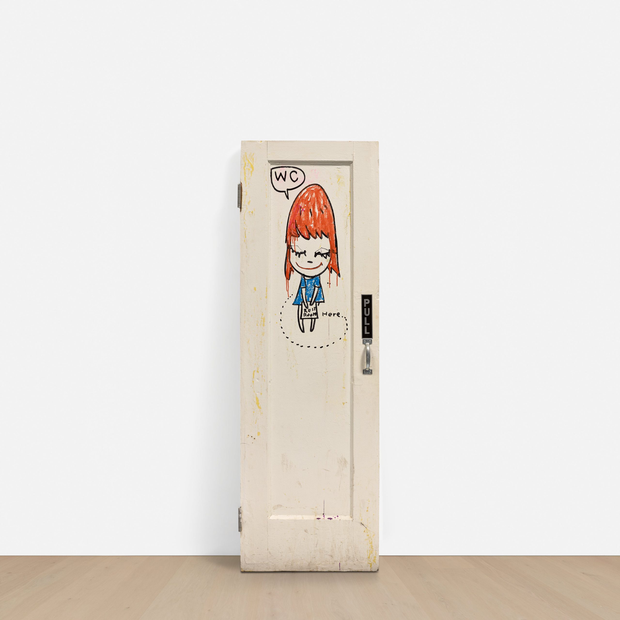 奈良美智的即興作品《Informal autograph》，近日於富藝斯拍賣會以超過20萬英鎊（約206萬港元）成交。PHOTO / Phillips Auction