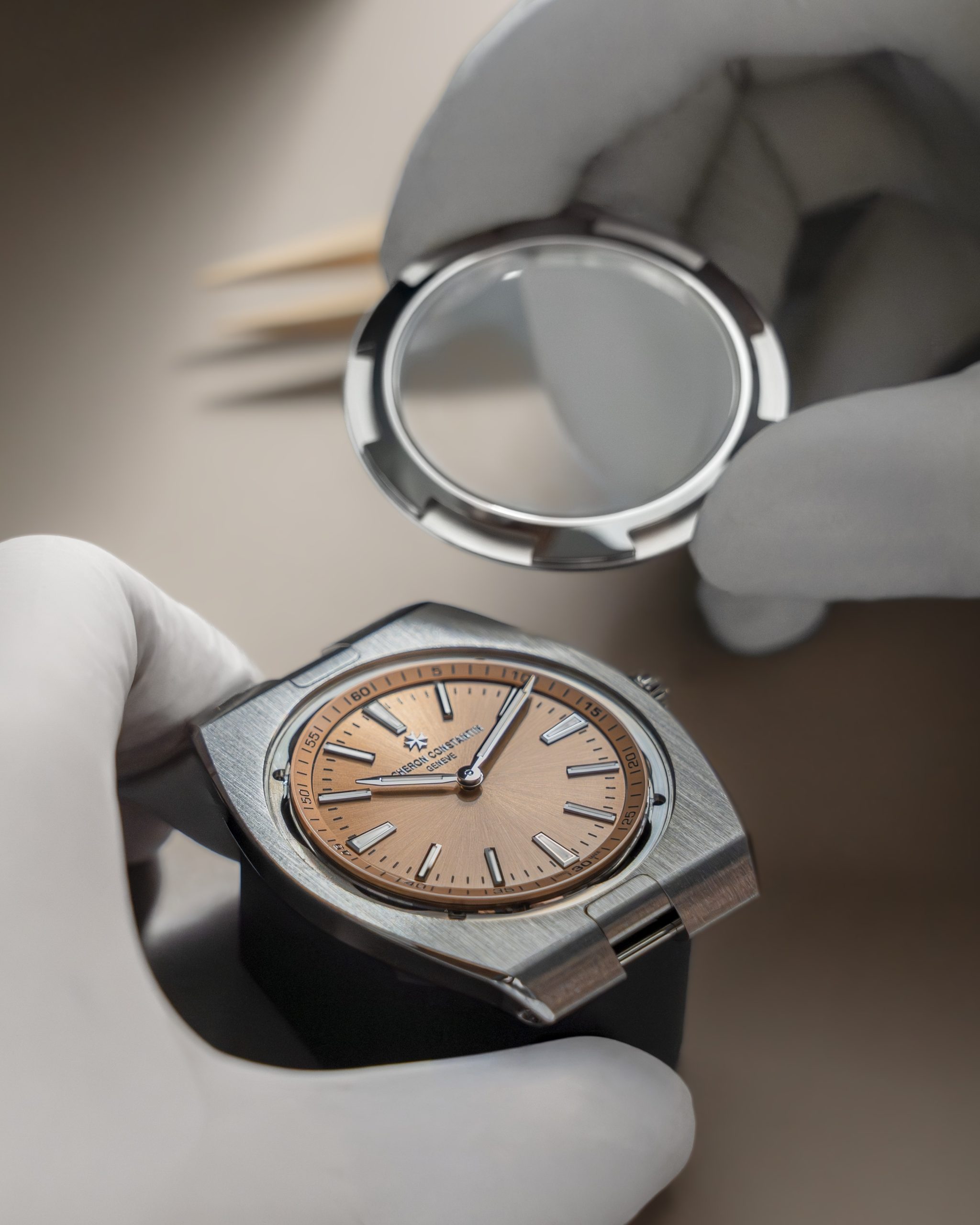 錶殼防水深度50米，足以在各種生活場合有效防水。PHOTO/ VACHERON CONSTANTIN