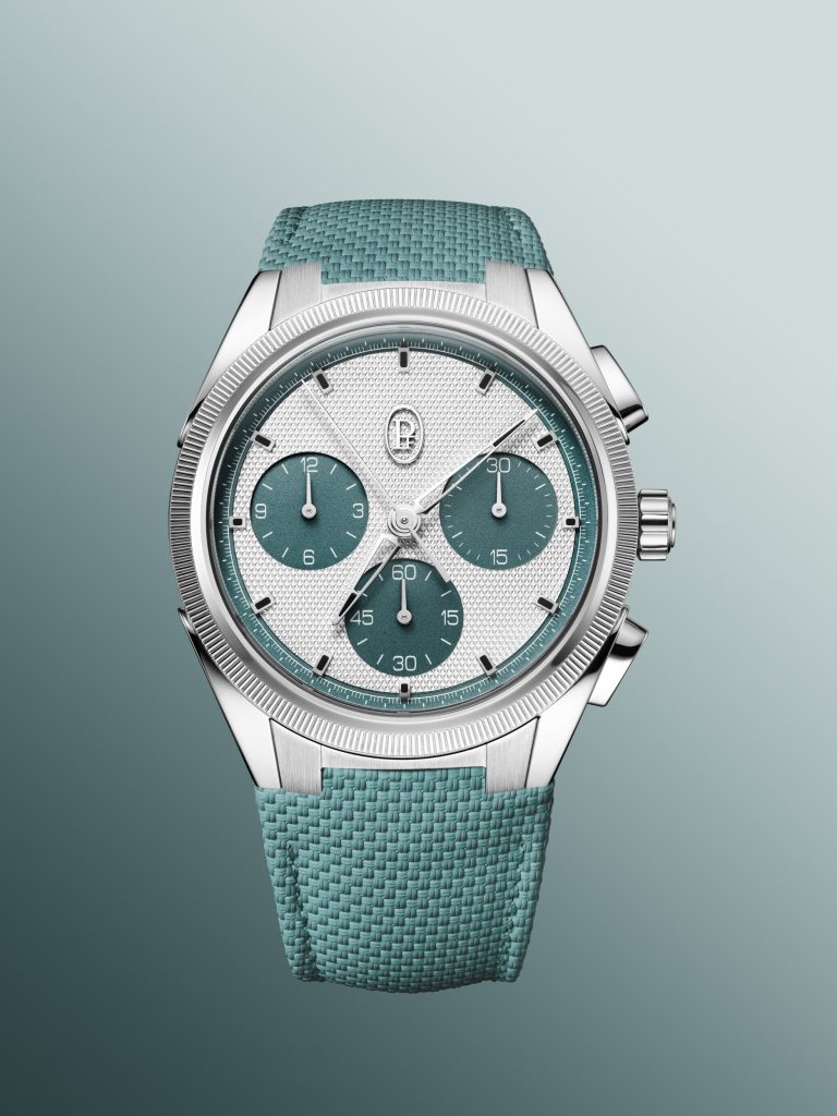 Parmigiani Fleurier帕瑪強尼Tonda PF Sport精鋼Silver Verzasca計時碼錶:山谷綠意盎然